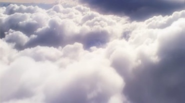 云巅之上云团云层视频素材