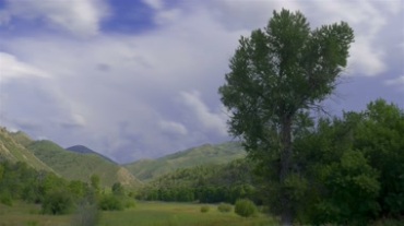 山峦野外户外蓝天白云延时摄影视频素材