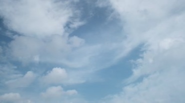 湛蓝天空白云云朵动态飘移视频素材