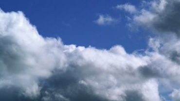 湛蓝色天空飘着白云动态移动云团云层飘移视频素材