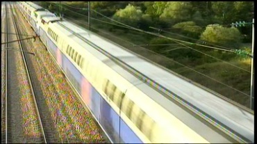 火车行驶驾驶舱视角视频素材