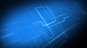 蓝色动态线条路线科技炫光粒子特效视频素材