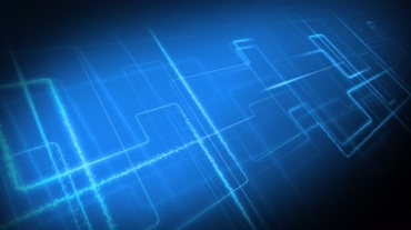 蓝色动态线条路线科技炫光粒子特效视频素材