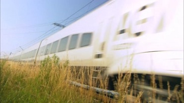 火车动车高铁轨道交通工具视频素材