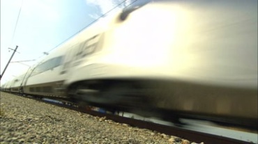 火车高铁飞驰通过视频素材