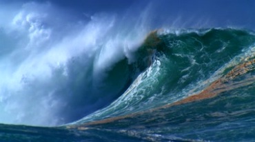 大海巨浪翻腾海浪波浪风浪势不可挡视频素材