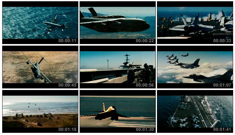 美国军事实力航母舰队战机飞行甲板弹射起飞视频素材