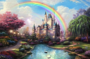 童话中唯美漂亮的城堡视频素材