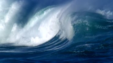 蓝色海水海浪风浪巨浪翻滚视频素材