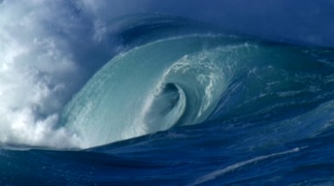 蓝色海水海浪风浪巨浪翻滚视频素材