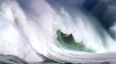 大海卷起的海浪波涛汹涌浪头宣传片视频素材