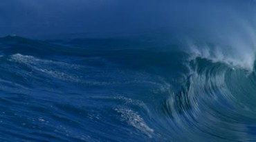 蓝色海洋巨浪翻滚特效宣传片视频素材