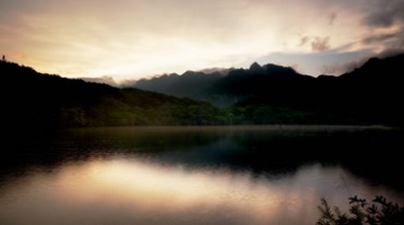 唯美风景山中湖面湖水视频素材