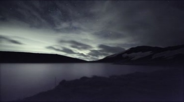 唯美湖水星空夜空云彩时间流逝延时摄影视频素材
