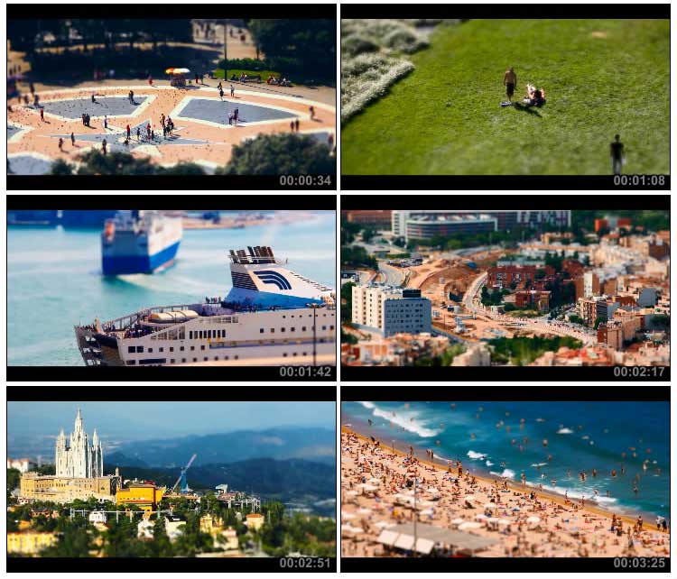 欧洲城市巴塞罗那风景微速摄影视频素材