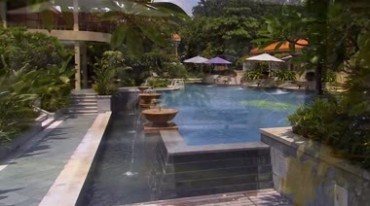 游泳池度假酒店视频素材