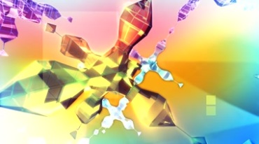 水晶几何图形闪光动态特效背景视频素材