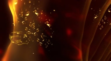 金黄液体气泡动态背景视频素材