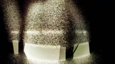 粒子沙粒幻变成人像飞机模型视频素材