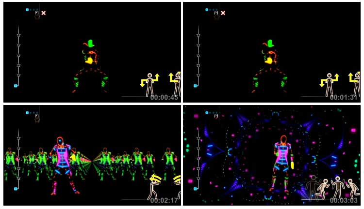 霓虹灯虚拟现实节奏跳舞视频素材