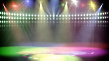 舞台中央灯光秀聚光灯射灯光效背景视频素材