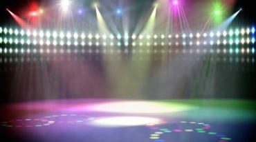 舞台中央灯光秀聚光灯射灯光效背景视频素材