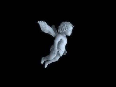 小天使丘比特小孩翅膀黑屏抠像特效视频素材