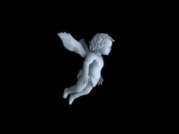 小天使丘比特小孩翅膀黑屏抠像特效视频素材