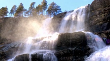 高山流水瀑布视频素材