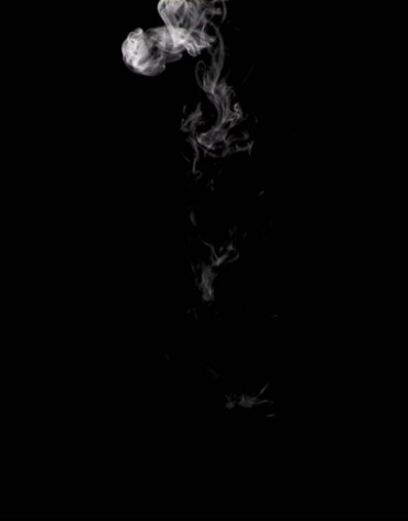 烟雾烟气白烟从高处落下黑屏抠像视频素材