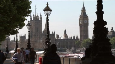 英国伦敦大本钟钟楼城市地标建筑视频素材