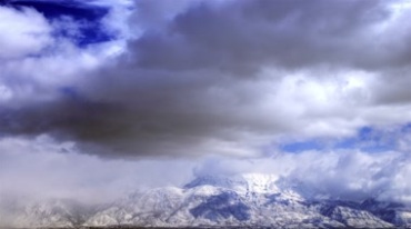雪山云层飘移流云美景视频素材