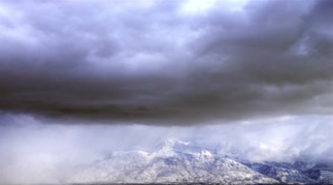 雪山云层飘移流云美景视频素材