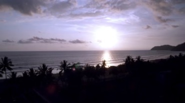 海边海岸太阳落山夕阳延时摄影风光视频素材