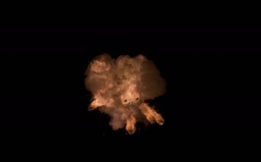 爆炸火团能量巨大火焰火球碎片迸飞视频素材