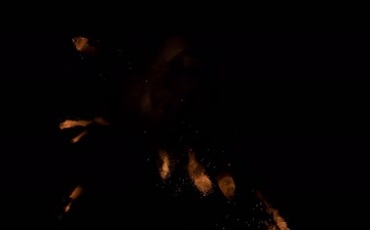 爆炸火团能量巨大火焰火球碎片迸飞视频素材
