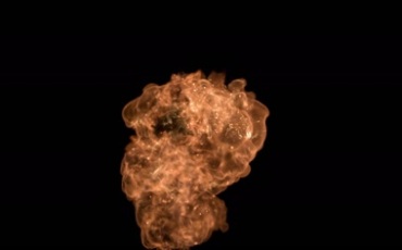 爆炸火团火球腾起黑屏抠像特效视频素材