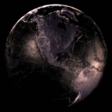 黑色星球地球转动旋转动态特效视频素材