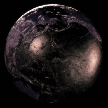 黑色星球地球转动旋转动态特效视频素材