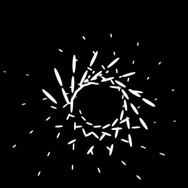 白色几何图形组合螺旋圆圈黑屏特效视频素材