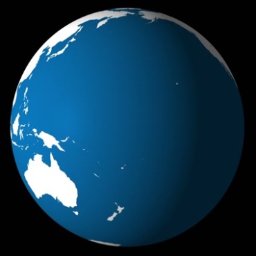 蓝色地球转动动态前景抠像通道视频素材