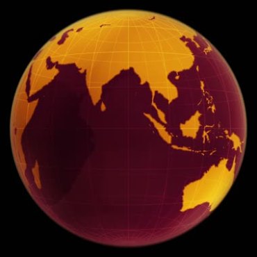 透明地球旋转世界地图科技背景视频素材