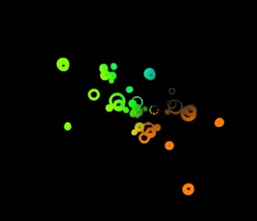 动态彩色圆圈泛泡泡黑屏特效视频素材
