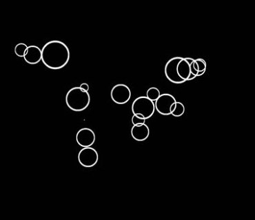线条圆圈泡泡气泡冒泡黑屏抠像特效视频素材