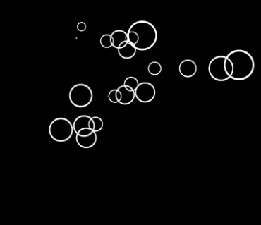 线条圆圈泡泡气泡冒泡黑屏抠像特效视频素材