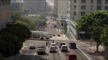 城市交叉路口车流交通视频素材