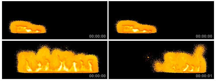 火焰蔓延燃烧大火黑屏抠像特效视频素材