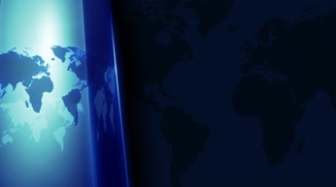 蓝色炫光世界地图科技背景特效视频素材