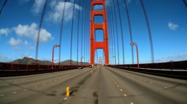 旧金山大桥上汽车行驶视频素材