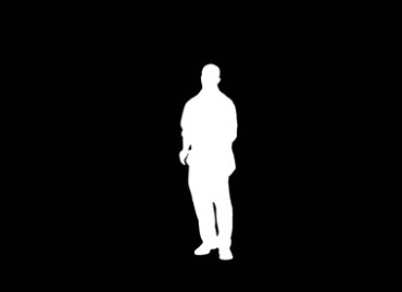 男人跳舞独舞炫酷舞蹈黑白剪影抠像特效视频素材